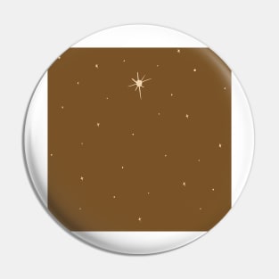 Cream Stars on Earth Tone Pin