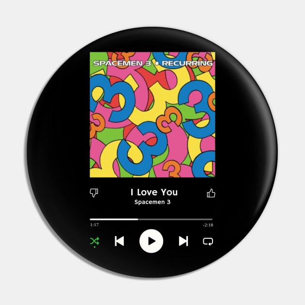 Stereo Music Player - I Love You Pin by Stereo Music