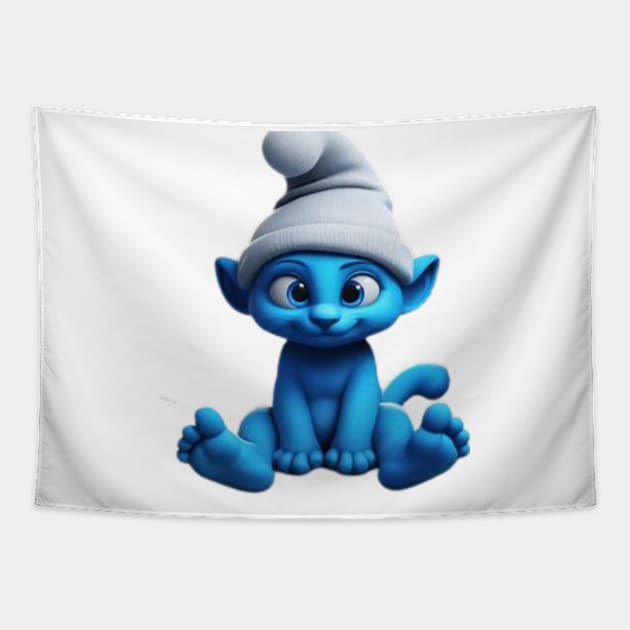 Smurf cat meme Tapestry by Fashionkiller1