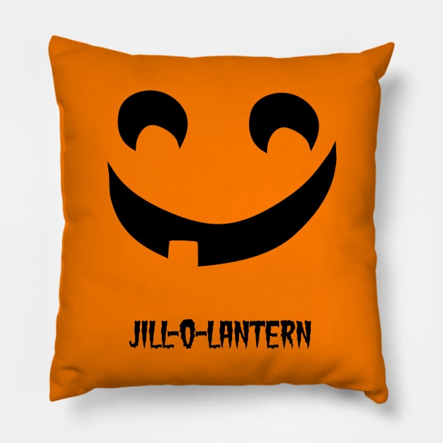 Jill-O-Lantern Halloween Face Pillow by Craftee Designs