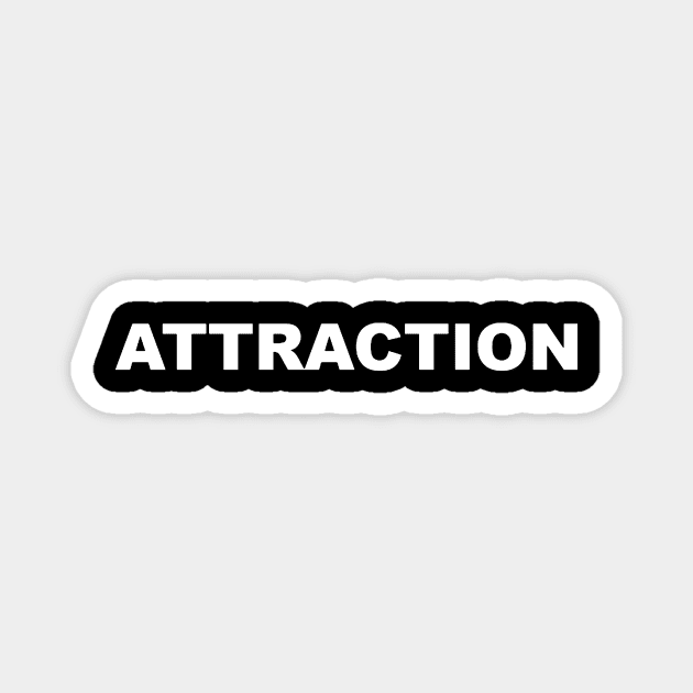 ATTRACTION TYPOGRAPHY WORD TEXT Magnet by Mandalasia