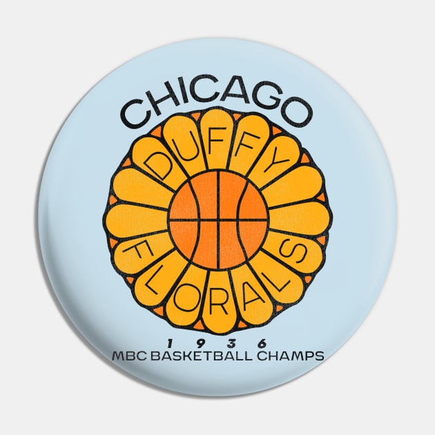 Defunct Chicago Duffy Florals Basketball Team Pin by Defunctland