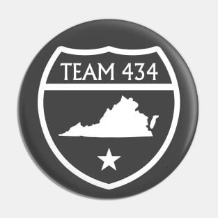 TEAM 434 - PHASE VI FLFC SHIELD - WE RUN THIS! (WHITE) Pin