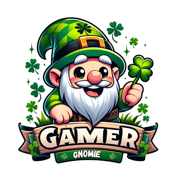 Gamer Gnomie - St. Patrick's Day Gnome by Luvleigh