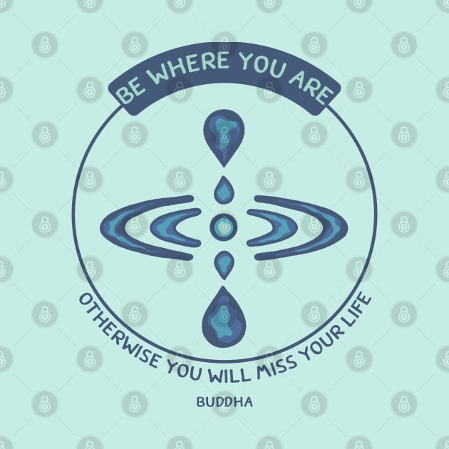 Mindfulness Symbol and Buddha Quote by Slightly Unhinged