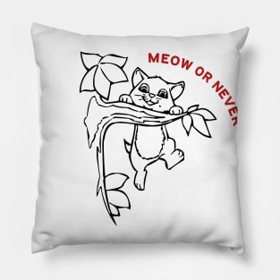 Cat's Meow or Never: Whisker-twitching Fashion Fun! Pillow