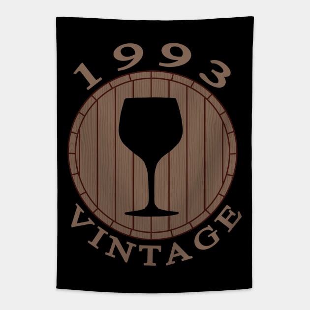 Vintage Wine Lover Birthday 1993 Tapestry by TMBTM
