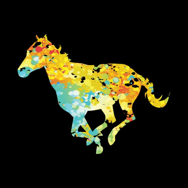 Cool horse horses colorful animal TShirt by thefriendlyone