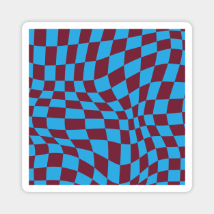 West Ham Distorted Checkered Pattern Magnet