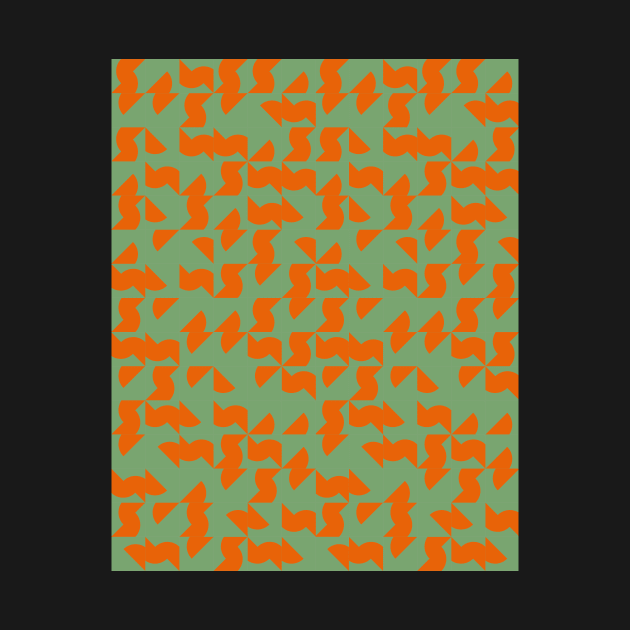 Orange and green tiles by Dez53