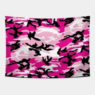 Pink camo Military Tapestry