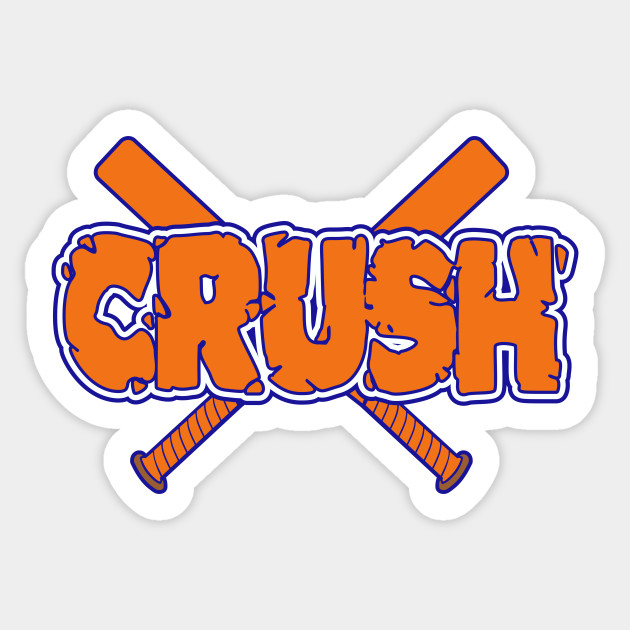 Crush Baseball Crush Logo Sticker Teepublic Uk