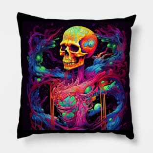 Neon Explosions of Psy Reality Tee Pillow