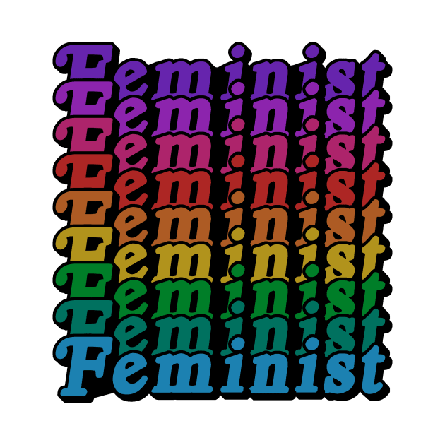 Retro Feminist Rainbow Design - Girl Power Queer by ProjectBlue