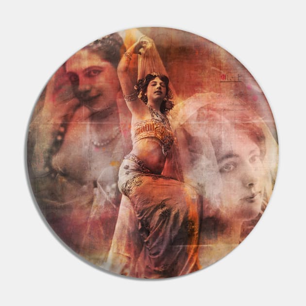 Collage Art Mata Hari Pin by Floral Your Life!