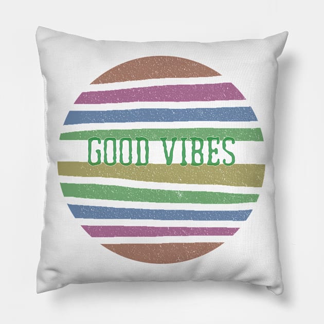 Funny Saying - Good Vibes Pillow by Kudostees