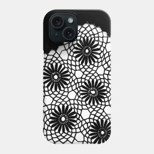 White Floral Lace Crochet Doily Phone Case