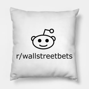 r/wallstreetbets (black) Pillow