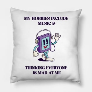 Quirky Music Lover Embracing Unique Quirks Pillow