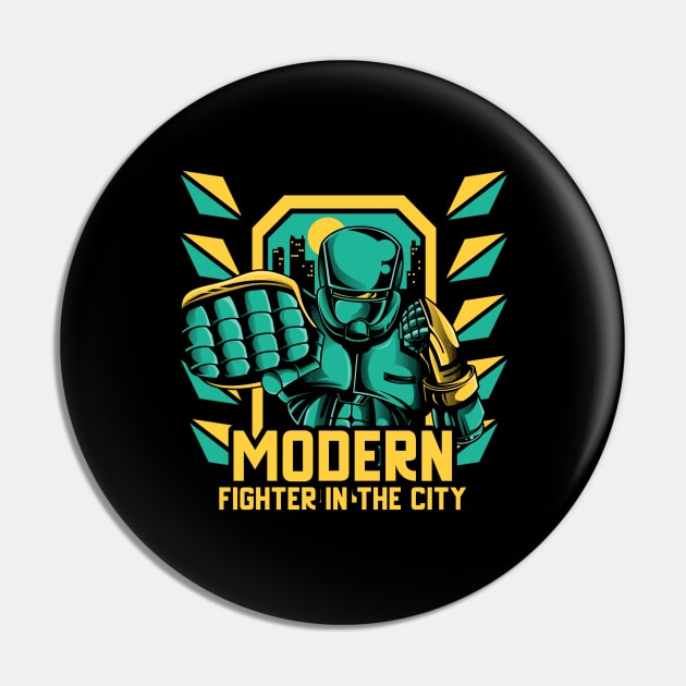 Modern Fighter In The City Pin by soondoock