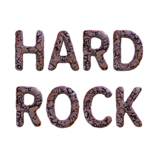 Hard Rock - Cracked Rock Decorated Text T-Shirt