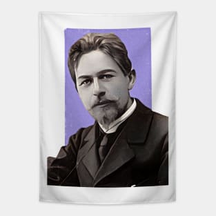 Russian Writer Anton Chekhov illustration Tapestry