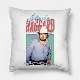 Merle Haggard / Retro Style Country Music Fan Gift Pillow