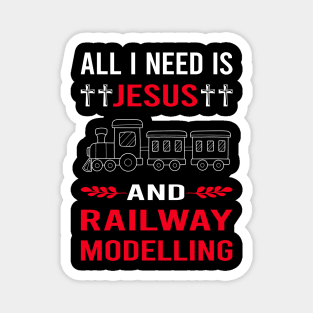 I Need Jesus And Railway Modelling Model Railroading Train Trains Magnet