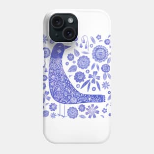 Nordic Bird Blue Phone Case