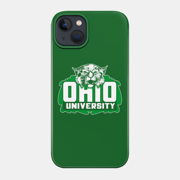 Ohio U. Bobcat Vintage Mascot Logo Clean - Ohio - Phone Case