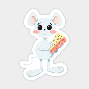 CUTE MOUSE WITH CHEESE Magnet