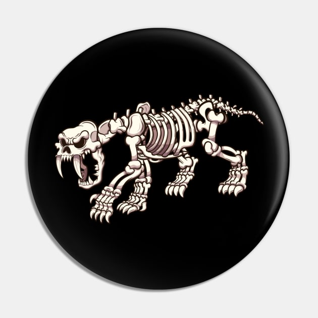 Sabertooth Skeleton Pin by TheMaskedTooner