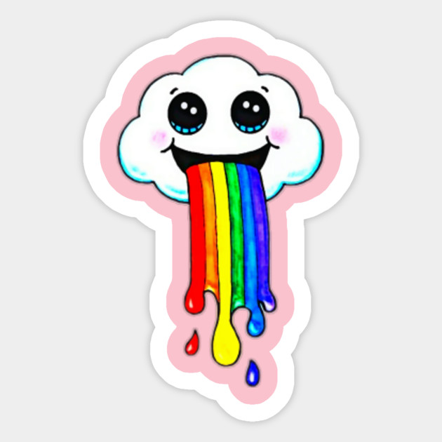 Cute Rainbow Cloud Aesthetic Kawaii Design Cute Kawaii Rainbow