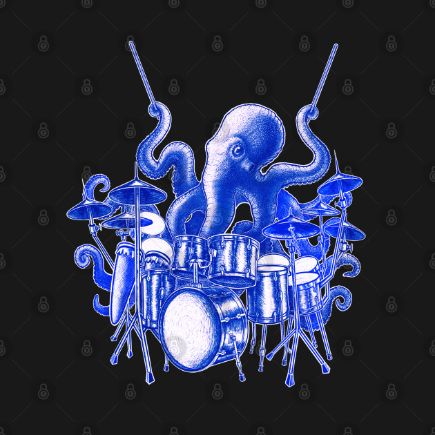 Octopus playing drums by Artardishop