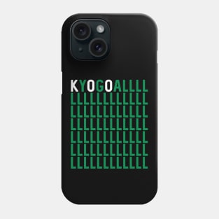 KYOGOAL, Glasgow Celtic Football Club Green and White Text Design Phone Case