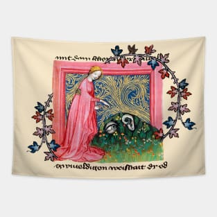 THE HILLS HAVE EYES AND EARS Medieval Allegory Tapestry