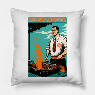 The Grillfather Funny BBQ Grilling Pillow