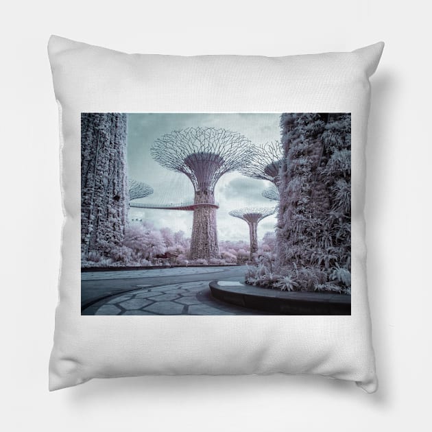 Super Tree Grove (infra-red) Pillow by LukeDavidPhoto