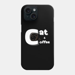 cat and coffee Phone Case