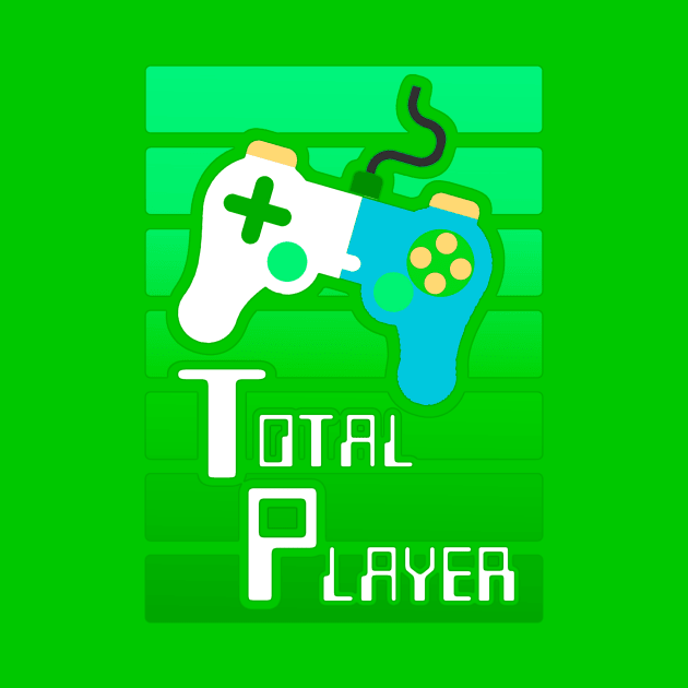 Green Total Player Gamer Design by AlondraHanley