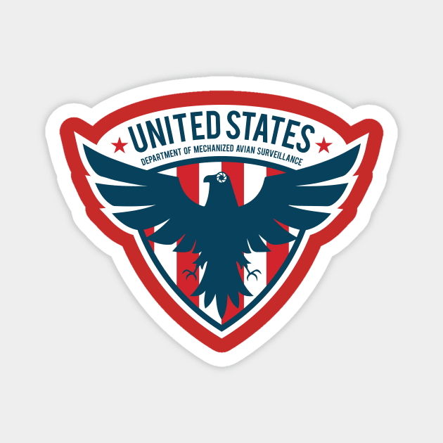 United States Department of Mechanized Avian Surveillance Magnet by Pufahl