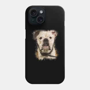 Bulldog face watercolor Phone Case