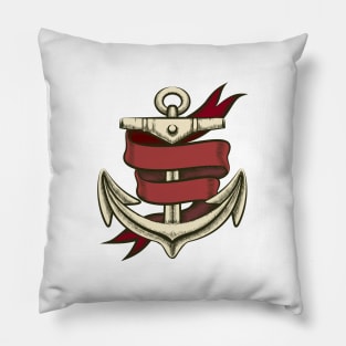 Anchor with Ribbon Pillow