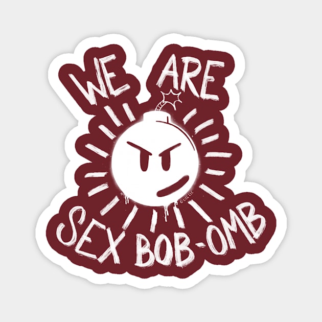 WE ARE SEX BOB-OMB in white Magnet by BugHellerman