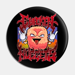 Chicken Nuggets Heavy Metal World Tour Band Food Lover Pin