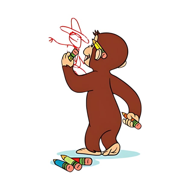 Curious George Drawing by EcoEssence