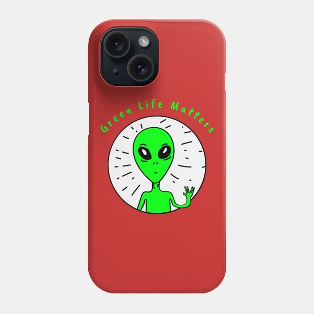 Green Life Matters Phone Case by Feminist Foodie