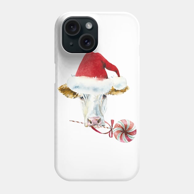 Christmas Cow Phone Case by Peach Lily Rainbow