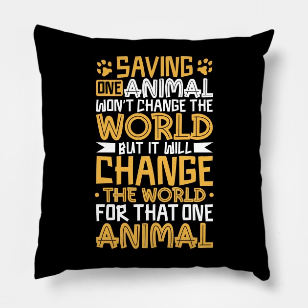 Rescue animals - Animal shelter worker Pillow by Modern Medieval Design