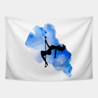 In Blue Splash - Poledance art Tapestry